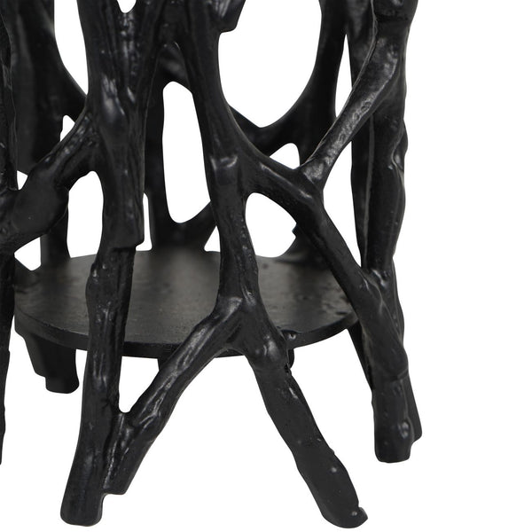 Twig Black Round Pillar Holder Large by Libra, image 4