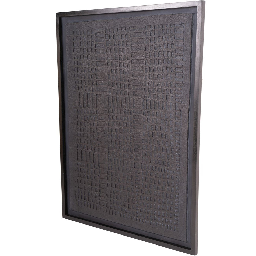 Trenton Large Black Framed Papier Mache Wall Art Design 2 100x130cm by Libra