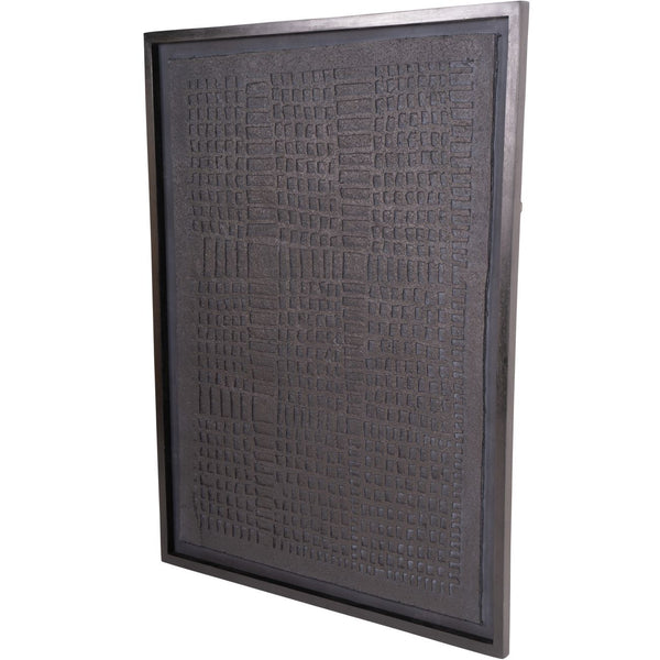 Trenton Large Black Framed Papier Mache Wall Art Design 2 100x130cm by Libra, image 2