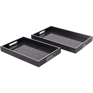 Squares Pattern Set of 2 Trays by Libra, image 2
