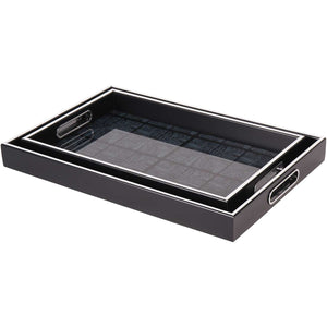 Squares Pattern Set of 2 Trays by Libra, image 3