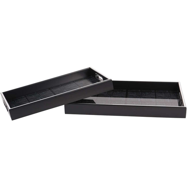 Squares Pattern Set of 2 Trays by Libra