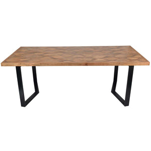 Marston II Geometric Wooden Dining Table 220cm by Libra, image 2