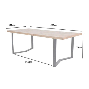 Marston II Geometric Wooden Dining Table 220cm by Libra, image 7