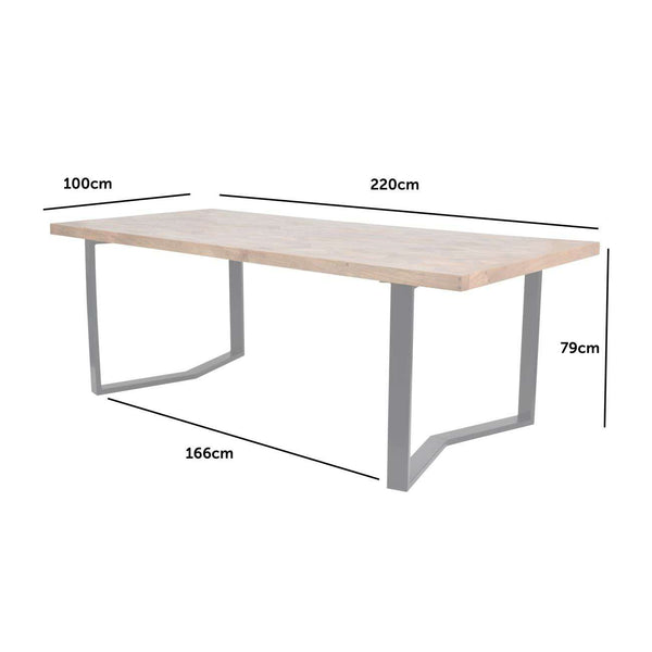 Marston II Geometric Wooden Dining Table 220cm by Libra, image 7