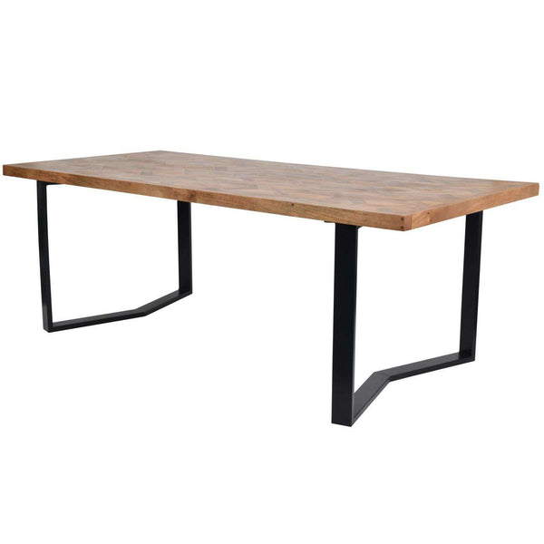 Marston II Geometric Wooden Dining Table 220cm by Libra