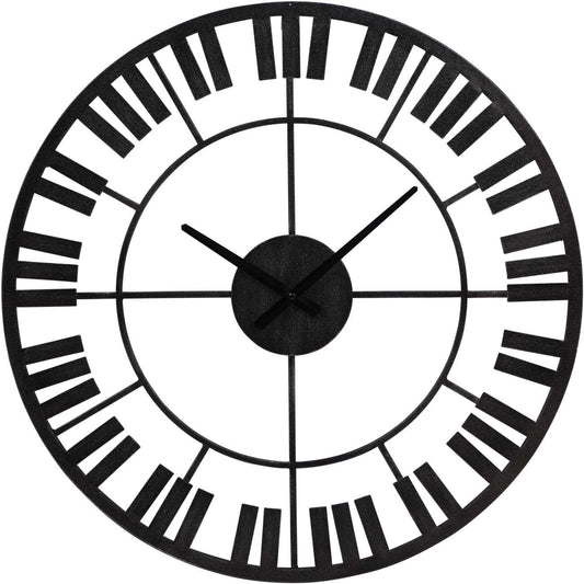 Piano Skeleton Outdoor Metal Wall Clock