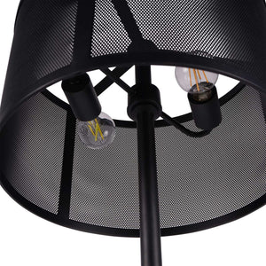 Storm Mesh Black Floor Lamp with Shade by Libra, image 2