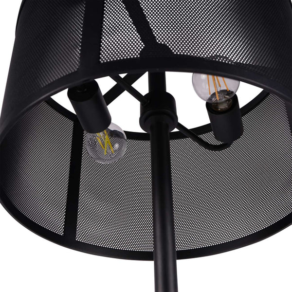 Storm Mesh Black Floor Lamp with Shade by Libra, image 2