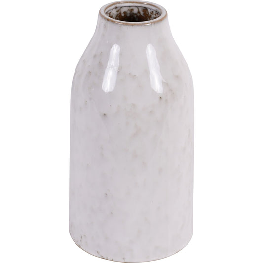 Laura Ashley White Lowick Stoneware Vase Medium