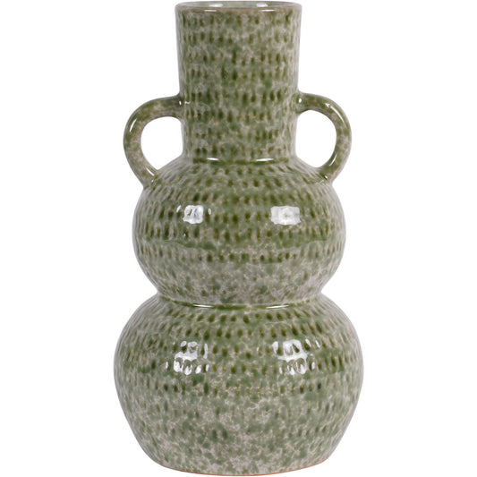 Laura Ashley Green Laneham Stoneware Vase Small