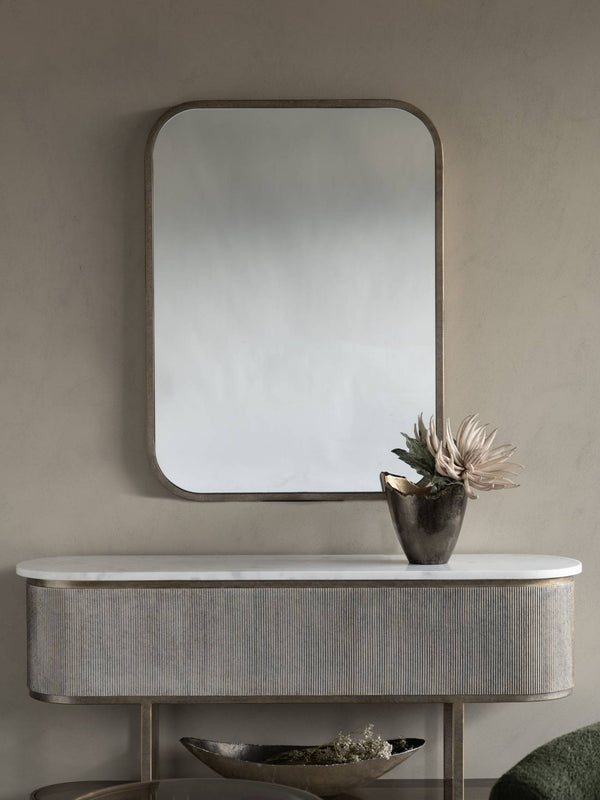 Belvedere Aged Gold Rectangular Mirror 102x75.5cm by Libra, image 6