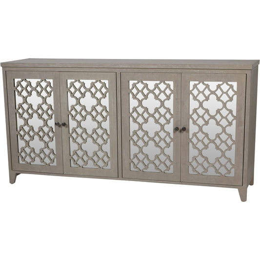 Laura Ashley Grey Greystead Wooden Mirrored Sideboard