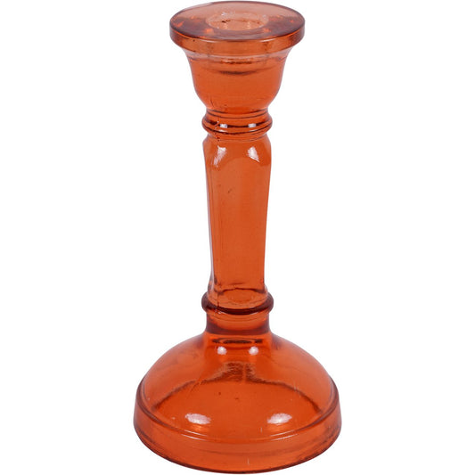 Laura Ashley Orange Glass Candlestick