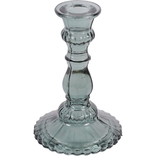 Laura Ashley Sea Green Glass Candlestick