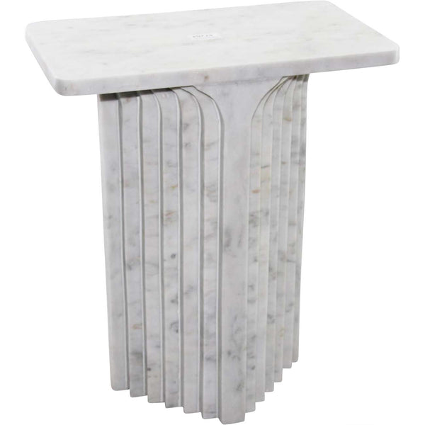 Ravello White Marble Side Table by Libra