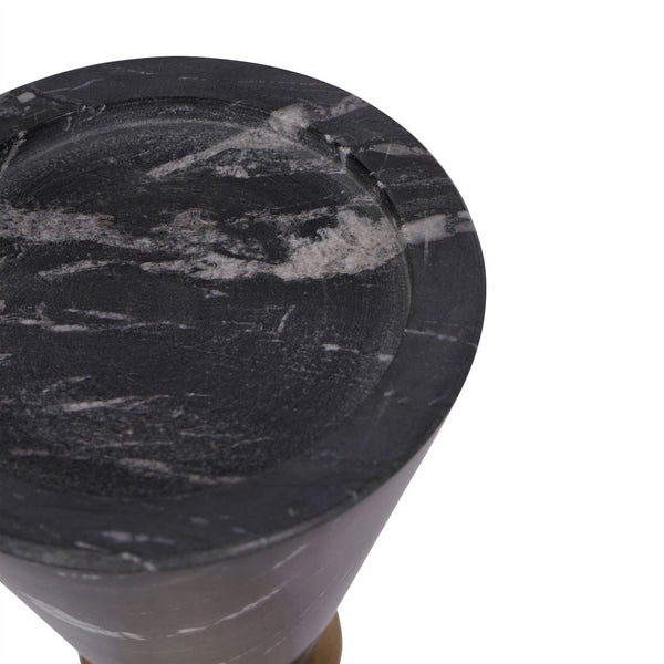 Ravello Black and White Marble Candle Holder 21cm by Libra, image 3