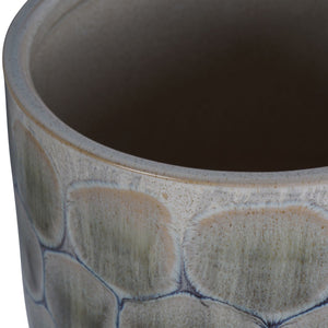 Armadillo Azure Ceramic Planter with Base Small by Libra, image 3