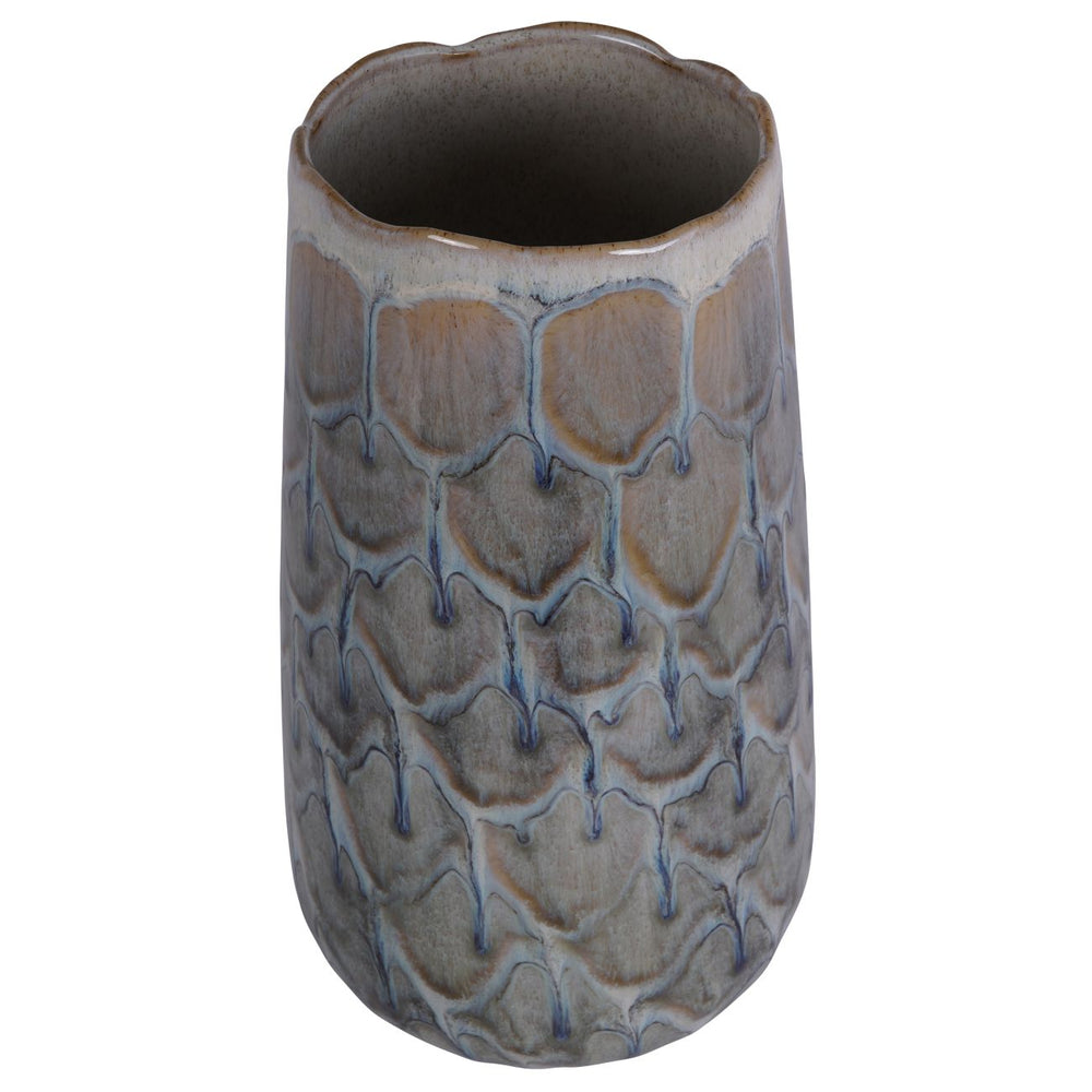 Armadillo Azure Ceramic Vase by Libra