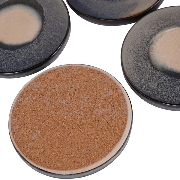 Medway Reactive Glaze Blue Coaster Set of 4 by Libra, image 3