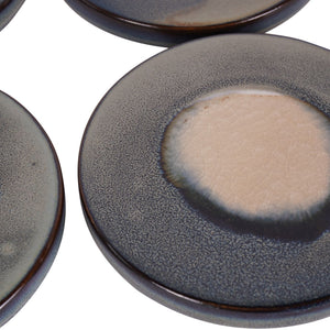 Medway Reactive Glaze Blue Coaster Set of 4 by Libra, image 4