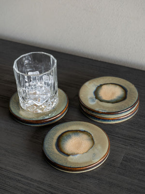 Medway Reactive Glaze Blue Coaster Set of 4 by Libra, image 6
