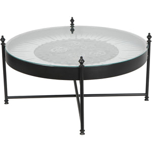 Palladium Coffee Table Clock with Moving Cogs by Libra, image 2
