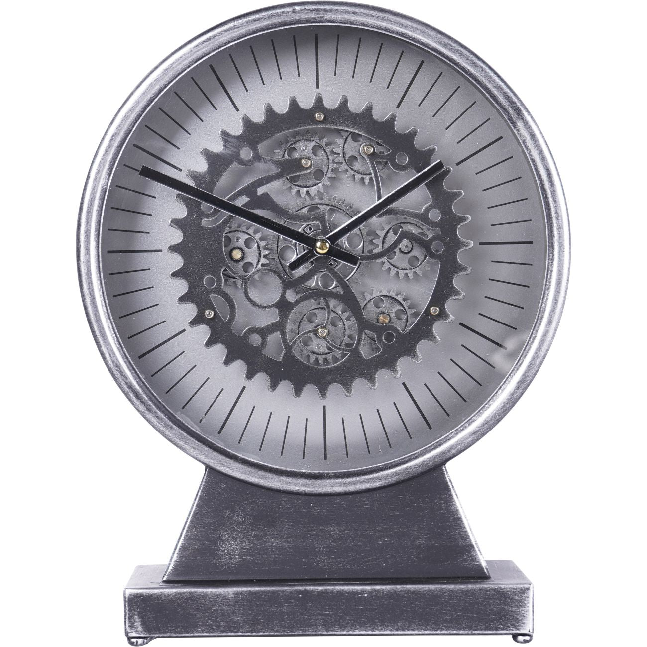 Palladium Mantel Clock with moving Dials Black Nickel