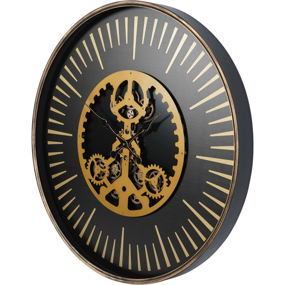Palladium Wall Clock with Centre Moving Cogs 100cm by Libra