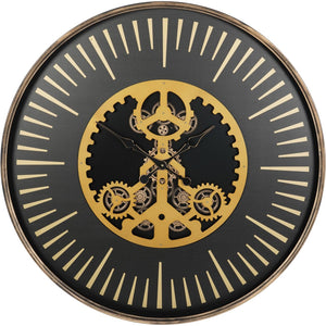 Palladium Wall Clock with Centre Moving Cogs 100cm by Libra