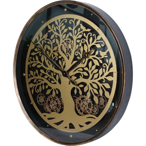 Viking Tree Wall Clock with Moving Cogs 80cm by Libra, image 2