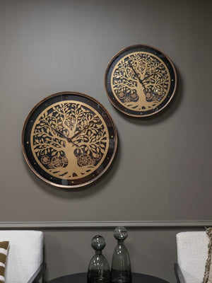 Viking Tree Wall Clock with Moving Cogs 80cm by Libra, image 4