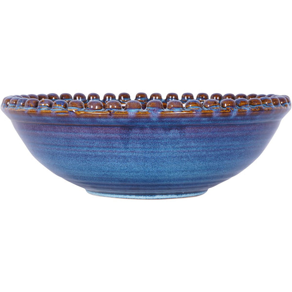 Mediterranean Reactive Glaze Ceramic Bowl Blue by Libra, image 2