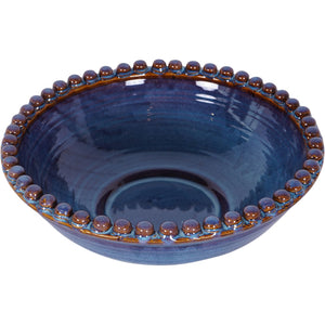 Mediterranean Reactive Glaze Ceramic Bowl Blue by Libra, image 3