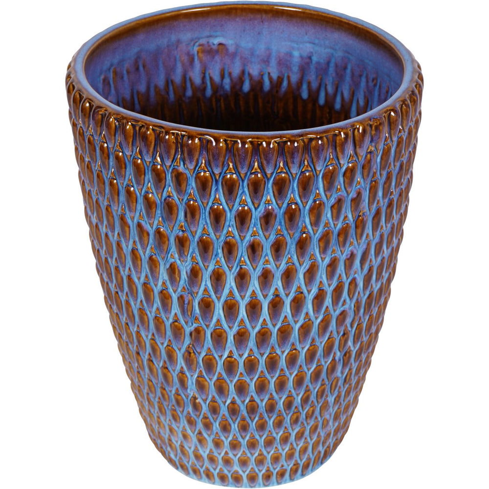 Mediterranean Reactive Glaze Ceramic Large Planter Blue by Libra