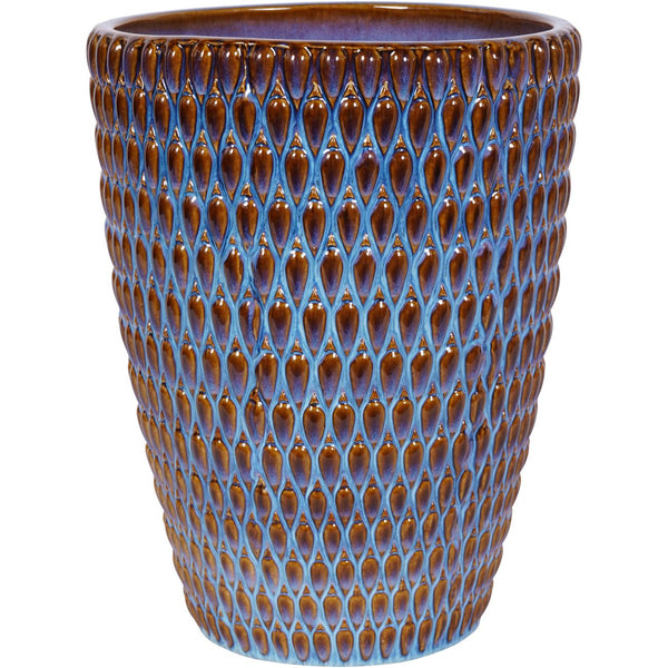 Mediterranean Reactive Glaze Ceramic Large Planter Blue by Libra