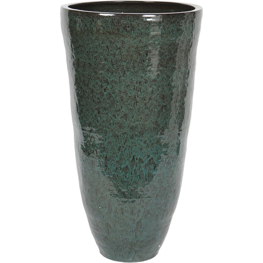 Mederno Reactive Glaze Ceramic XL Tall Planter Green