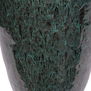 Mederno Reactive Glaze Ceramic Tall Planter Green by Libra, image 4