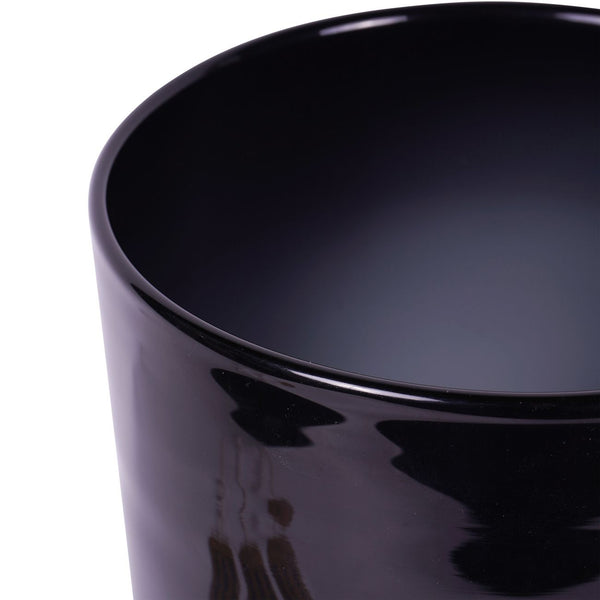 Noir Glass Hurricane with Wooden Base 31.5cm by Libra, image 3