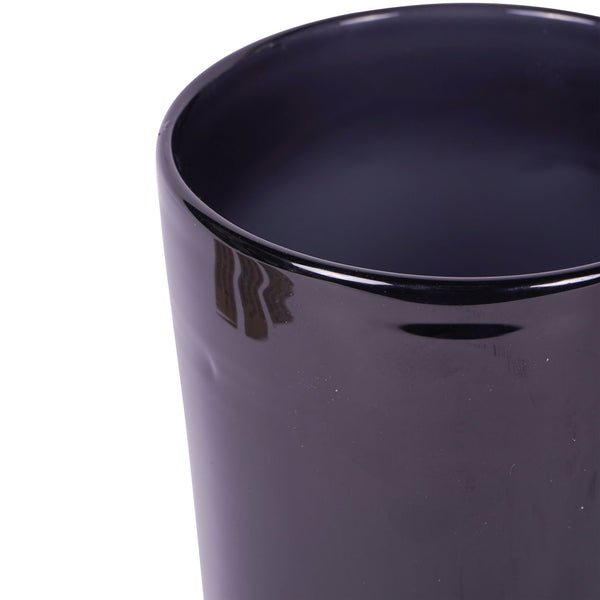 Noir Glass Hurricane with Wooden Base 20.5cm by Libra, image 3