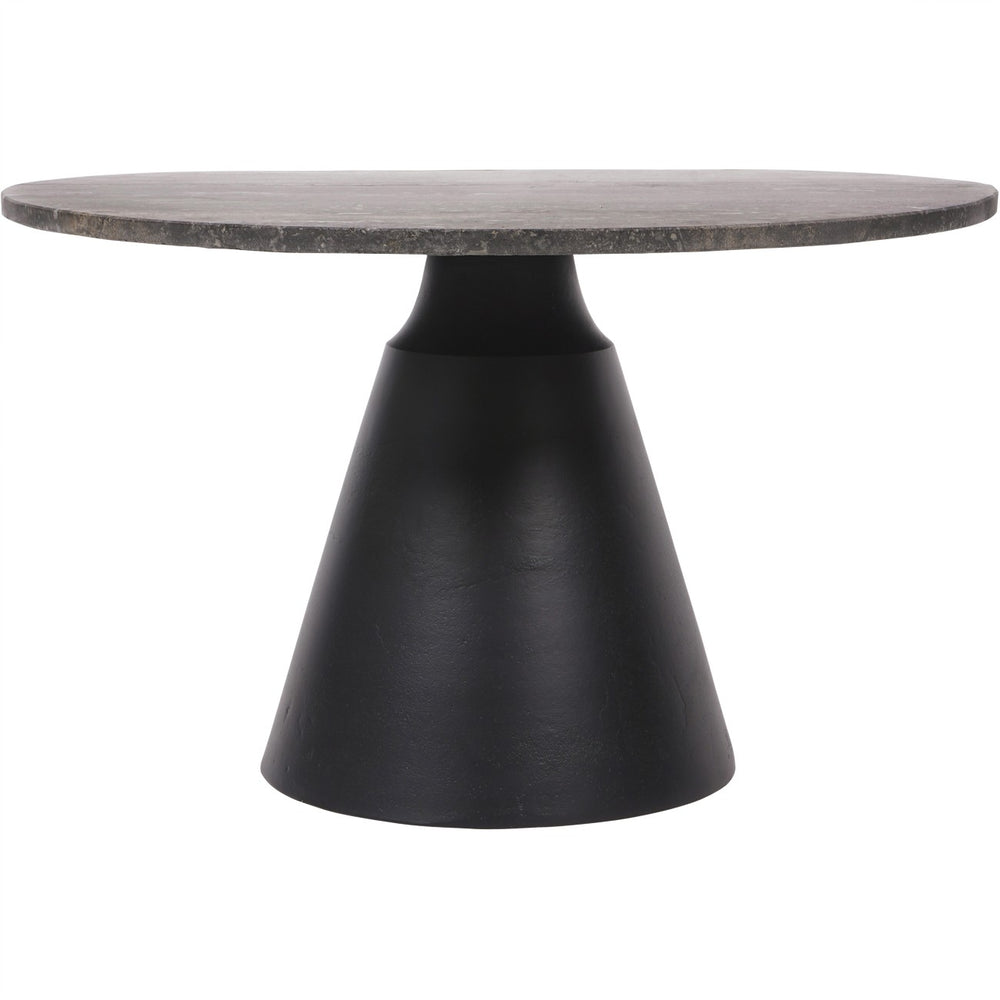 Clifton II Charcoal Black and Dark Travertine Coffee Table Small 60cm by Libra