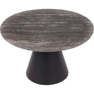 Clifton II Charcoal Black and Dark Travertine Coffee Table Small 60cm by Libra, image 3
