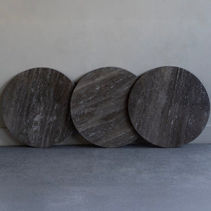 Clifton II Charcoal Black and Dark Travertine Coffee Table Small 60cm by Libra, image 6