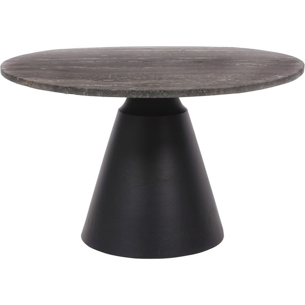 Clifton II Charcoal Black and Dark Travertine Coffee Table Small 60cm by Libra