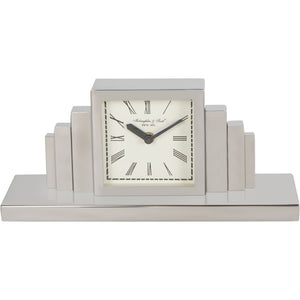 Plaza Nickel Mantel Clock by Libra, image 2