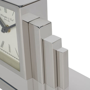 Plaza Nickel Mantel Clock by Libra, image 4