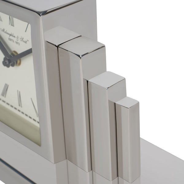 Plaza Nickel Mantel Clock by Libra, image 4