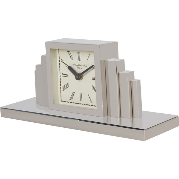 Plaza Nickel Mantel Clock by Libra