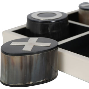 Hanson Horn Inlay Noughts and Crosses Set by Libra, image 5