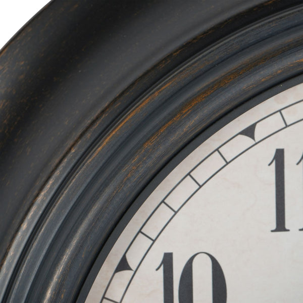 Outdoor Clock with Temperature and Humidity Black 53.3cm by Libra, image 4